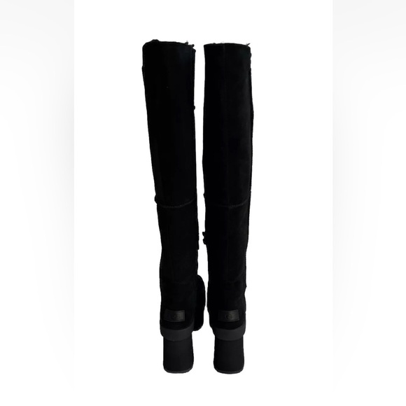 UGG NEW HEIGHTS PLATFORM XTRA BLACK OVER THE KNEE SUEDE BOOTS US 9.5 - Picture 4 of 6